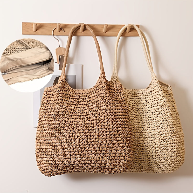 Manuela™ | BOLSO CRUZADO DE RAFIA TRENZADA