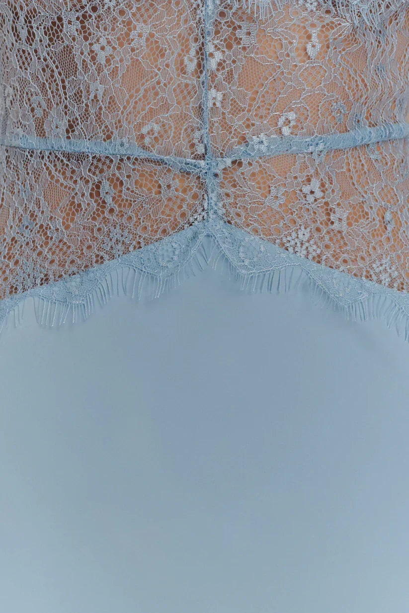 Elara™ | VESTIDO MAXI ENCAJE DE SATÉN