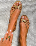 Sandalias de tiras  metalizada