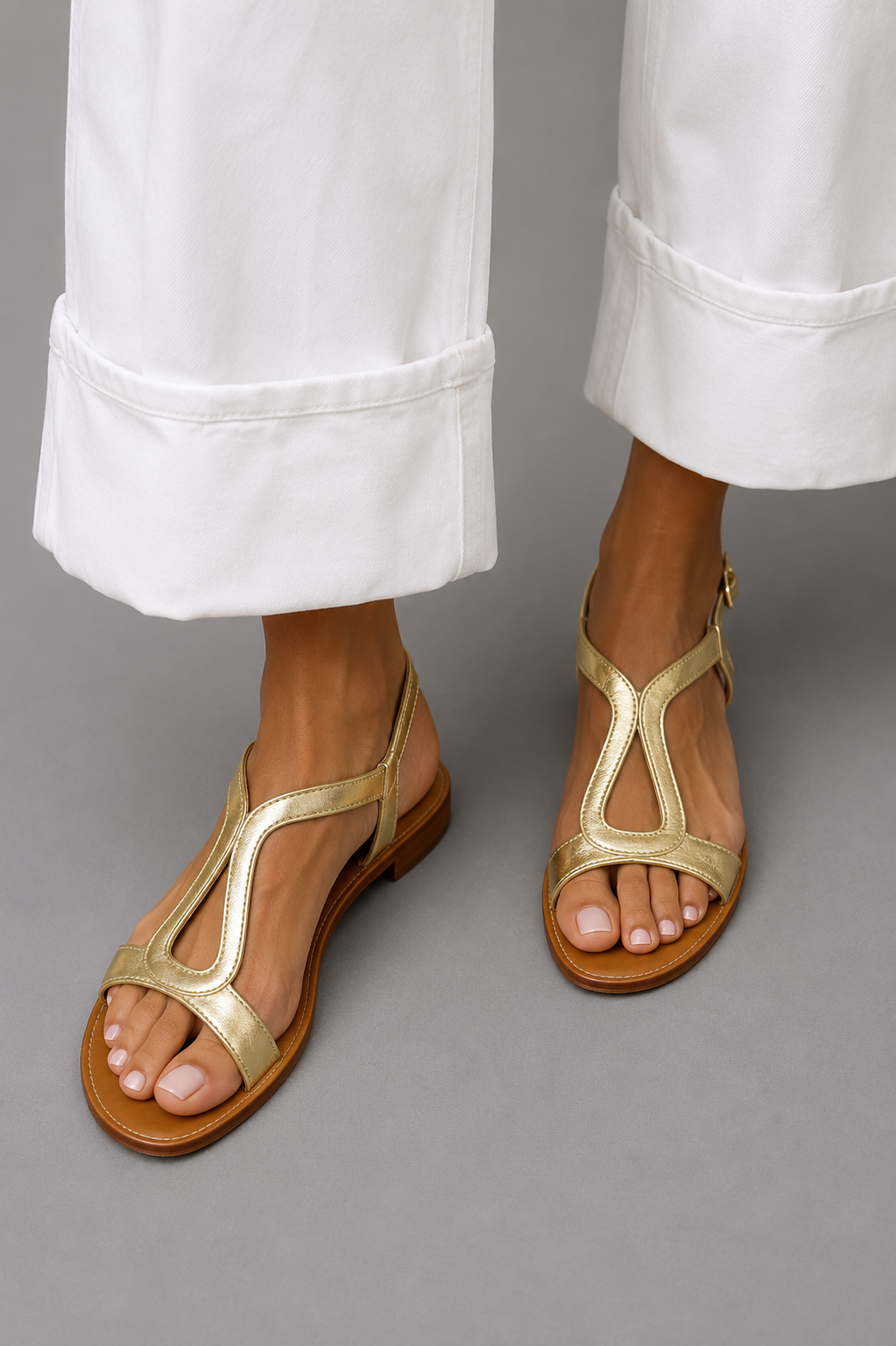 Sandalias casuales planas destalonadas