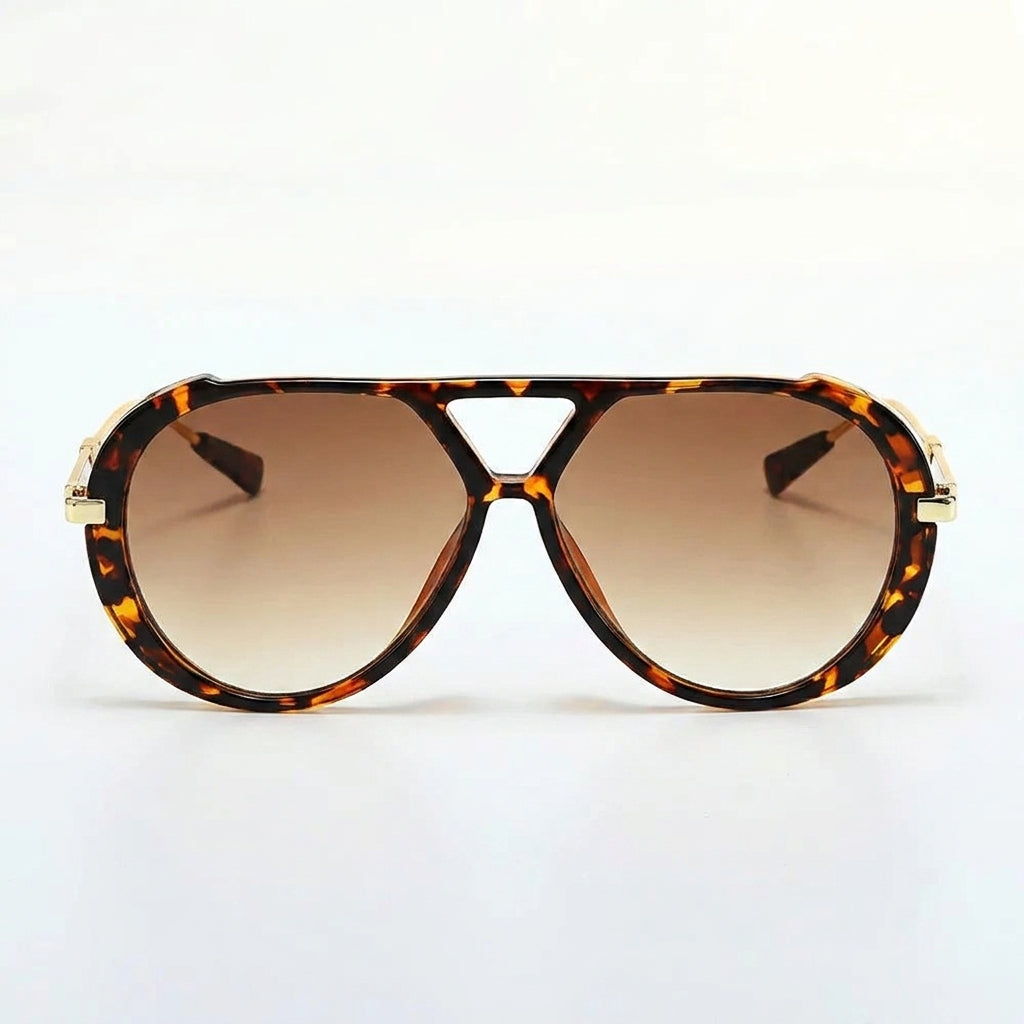 Lentes de Sol Aviador Panther Café fondo blanco