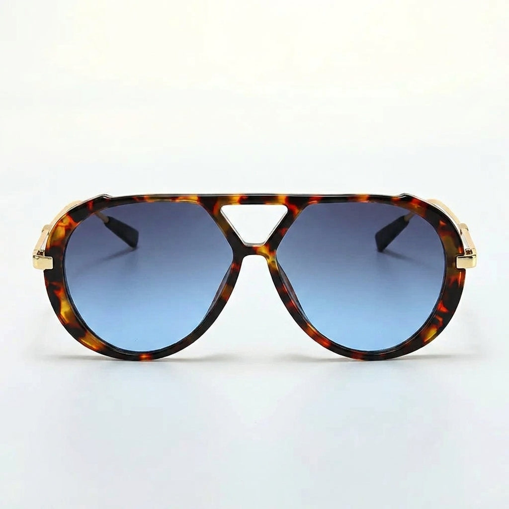 Lentes de Sol Aviador Panther Azul fondo blanco
