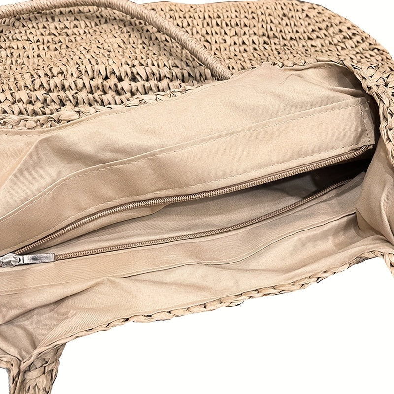 Marisol™ | BOLSO CRUZADO DE RAFIA TRENZADA