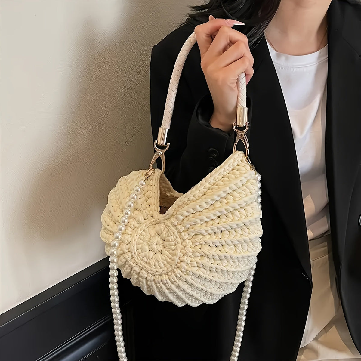 Tamara™ | BOLSO TOTE TRENZADO CON ASA DE CADENA