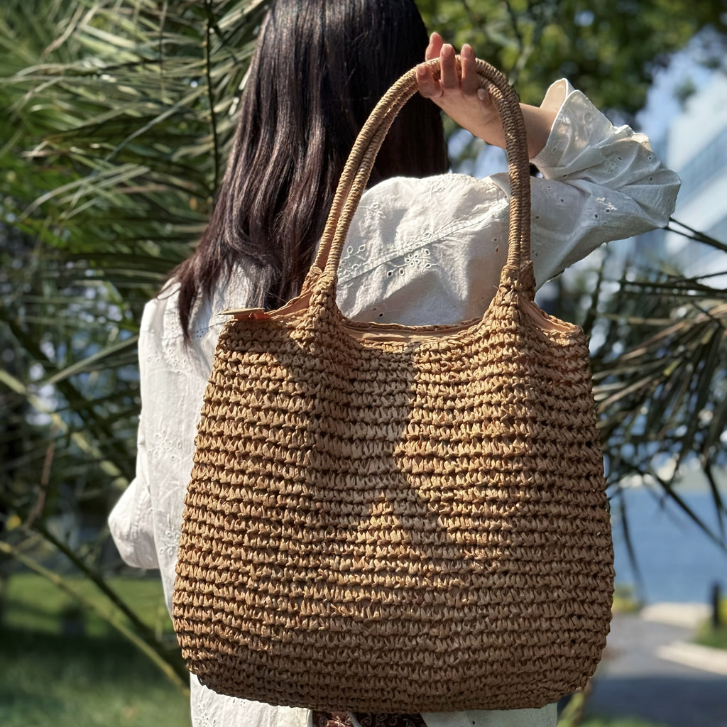 Manuela™ | BOLSO CRUZADO DE RAFIA TRENZADA