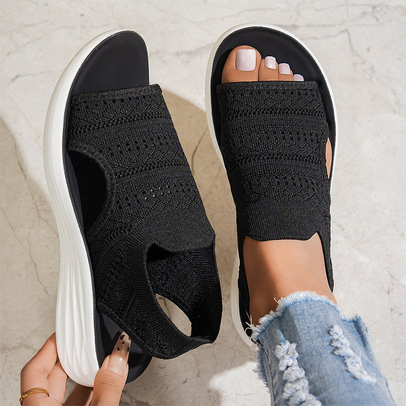 Anne™ | SANDALIAS DE PLATAFORMA EN MATERIAL TRANSPIRABLE
