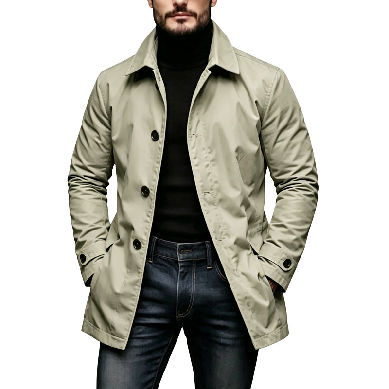 Gabardina impermeable para hombre - Caqui