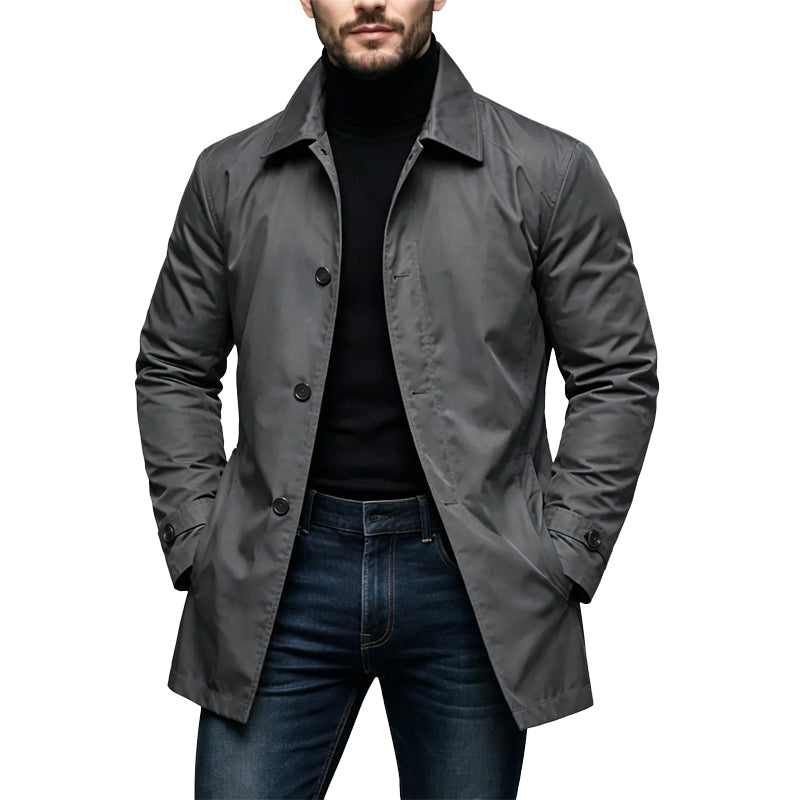 Gabardina impermeable para hombre - Gris